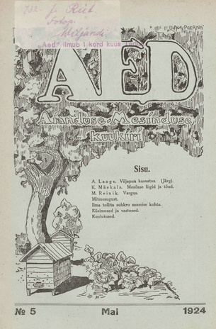 Aed : aianduse ajakiri ; 5 1924-05