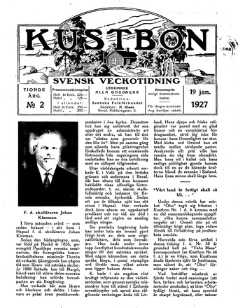Kustbon ; 2 1927