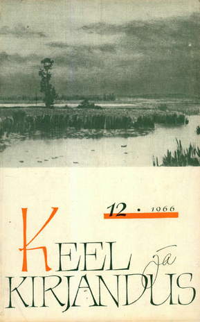Keel ja Kirjandus ; 12 1966-12
