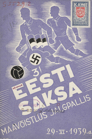 3. Eesti Saksa maavõistlus jalgpallis : 29. VI. 1939. a.