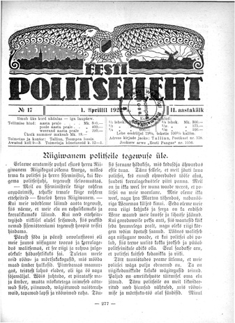 Eesti Politseileht ; 17 1922