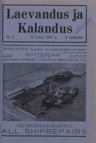 Laevandus ja Kalandus ; 5 1936-06-20