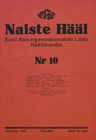 Naiste Hääl ; 10 1928-10