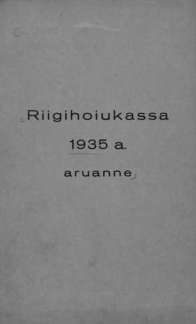 Riigihoiukassa 1935. a. aruanne