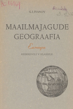 Maailmajagude geograafia keskkooli V klassile : Euroopa