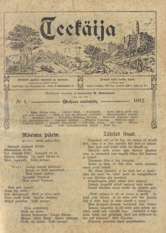 Teekäija : Eesti Baptisti Koguduse Ühenduse häälekandja ; 4 1912