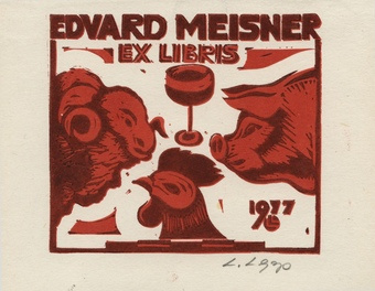 Edvard Meisner ex libris 