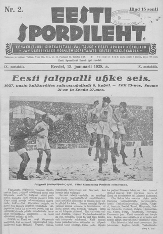 Eesti Spordileht ; 2 1928-01-13