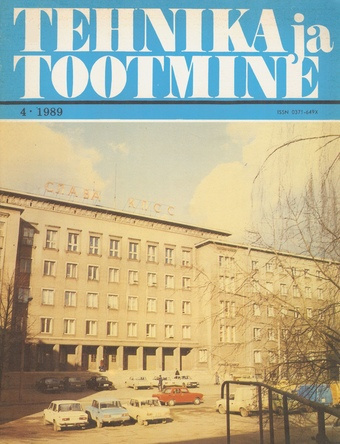 Tehnika ja Tootmine ; 4 1989-04