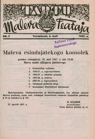 Tartu Maleva Teataja ; 3 1937-05-04