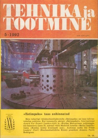 Tehnika ja Tootmine ; 5 1992-05