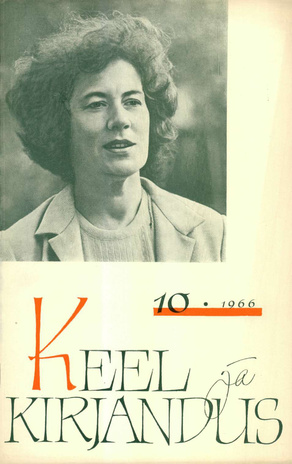 Keel ja Kirjandus ; 10 1966-10