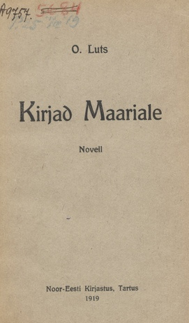 Kirjad Maariale : novell