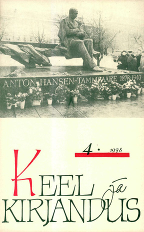 Keel ja Kirjandus ; 4 1978-04
