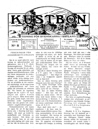 Kustbon ; 8 1925