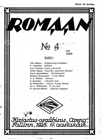 Romaan ; 4 (70) 1925-02