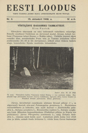 Eesti Loodus ; 4 1936-10-15