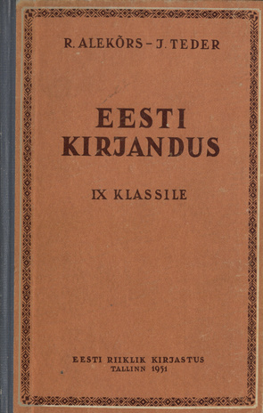 Eesti kirjandus IX klassile