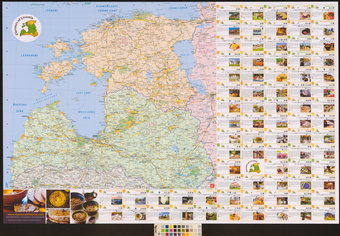 Culinary route Flavours of Livonia : Map Latvia / Estonia 