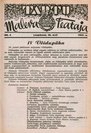 Tartu Maleva Teataja ; 4 1937-05-29