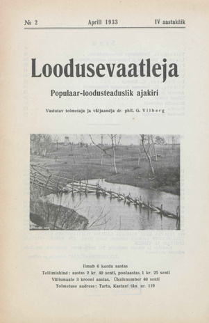 Loodusevaatleja : populaar-loodusteaduslik ajakiri ; 2 1933-04