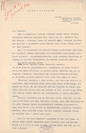 Leek : Tartu Tehnikagümnaasiumi õpilaspere karskussektsiooni ajakiri ; 2 1931
