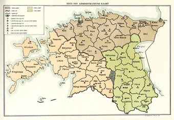 Eesti NSV administratiivne kaart