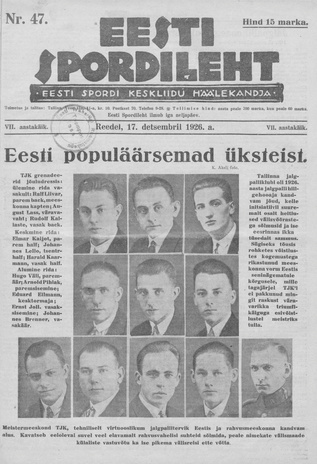 Eesti Spordileht ; 47 1926-12-17