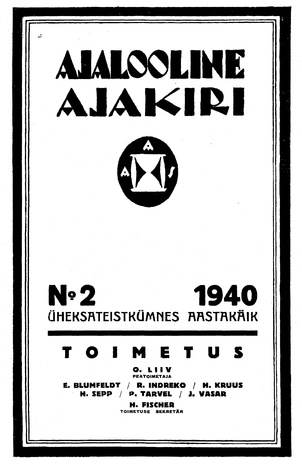 Ajalooline Ajakiri ; 2 1940