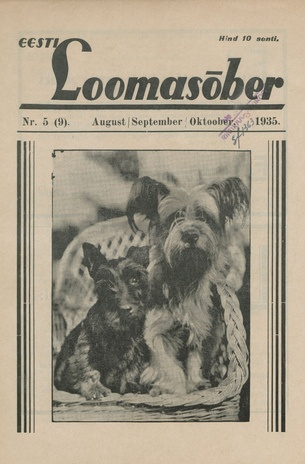Eesti Loomasõber : Eesti Loomakaitse Liidu häälekandja ; 5 (9) 1935-10