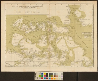 Карта Полярных экспедиций и путешествий Франклина