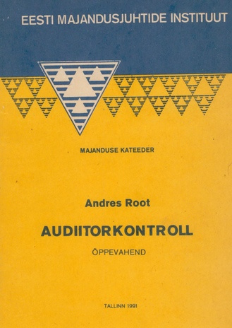 Audiitorkontroll : õppevahend 