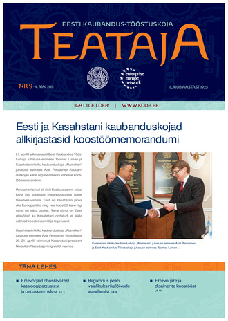 Eesti Kaubandus-Tööstuskoja Teataja ; 9 2011-05-04