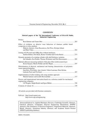 Estonian Journal of Engineering ; 4