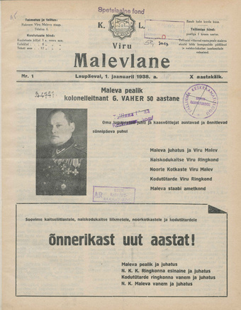 K. L. Viru Malevlane ; 1 1938-01-01