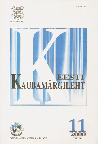 Eesti Kaubamärgileht ; 11 2000-11