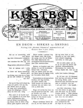 Kustbon ; 29 1925