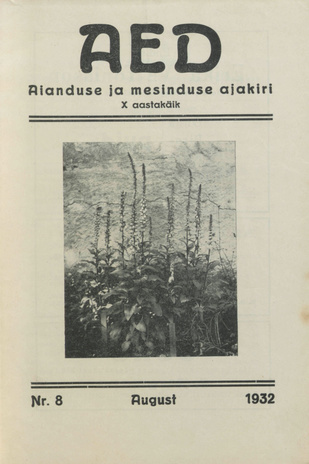 Aed : aianduse ajakiri ; 8 1932-08
