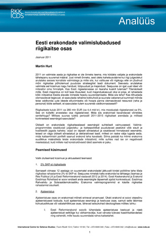 Eesti erakondade valimislubadused riigikaitse osas