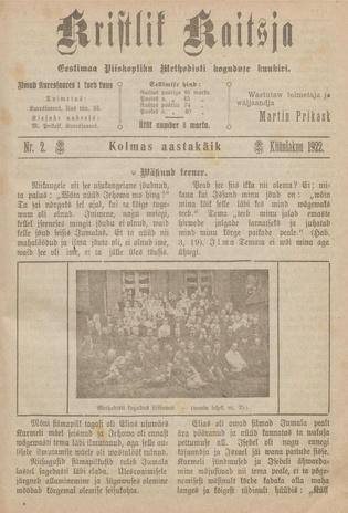Kristlik Kaitsja : Eesti metodistide häälekandja ; 2 1922-02
