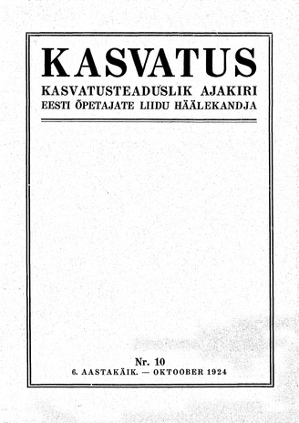 Kasvatus ; 10 1924-10
