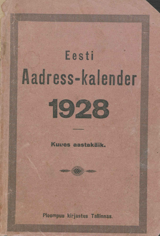 Eesti aadress-kalender ; 1928