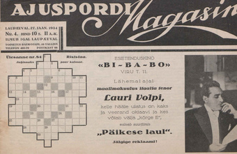 Ajuspordi Magasin ; 4 1934-01-27