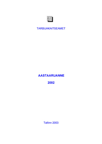 Tarbijakaitseameti aastaraamat ; 2002