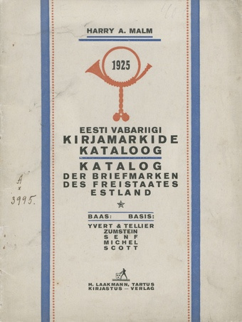Eesti Vabariigi kirjamarkide kataloog 1925 