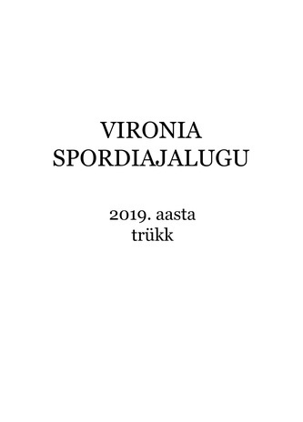 Vironia spordiajalugu 2019 