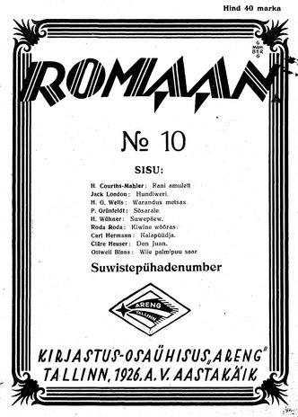 Romaan ; 10 (100) 1926-05