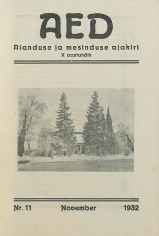 Aed : aianduse ajakiri ; 11 1932-11