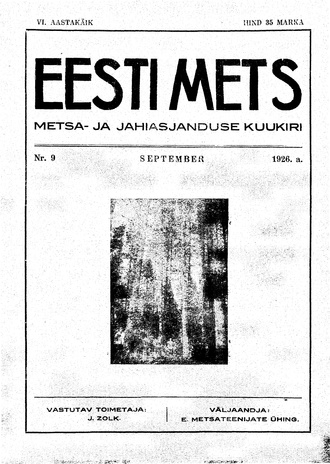 Eesti Mets ; 9 1926