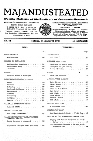 Majandusteated ; 31 1937-08-03